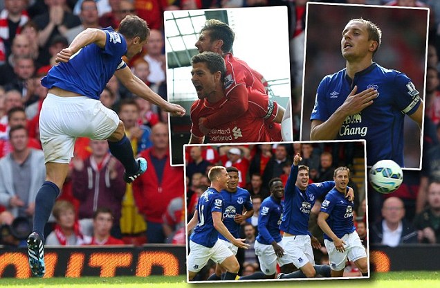 Jagielka Samakan Kedudukan Everton atas Liverpoll, 1-1